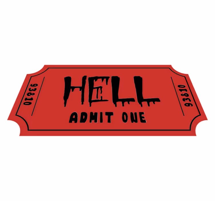 Pääsy helvettiin halloween vinyylimatto - Tenstickers