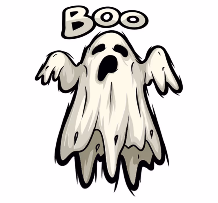 Halloween vinyylimatto kummitus boo hahmo - Tenstickers