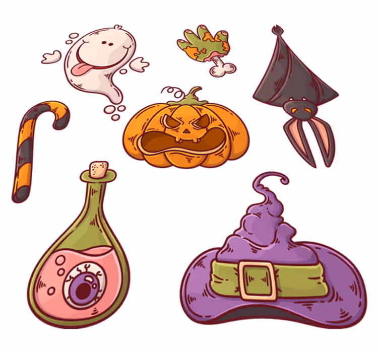 Halloween hahmot vinyylimatto - Tenstickers