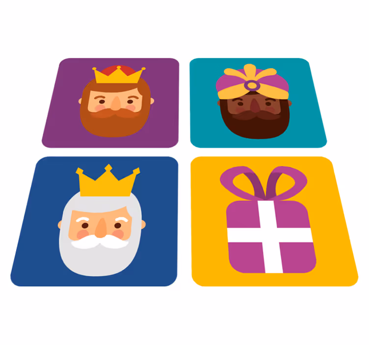 Kolme kuningasta pakkausjouluinen vinyylimatto - Tenstickers