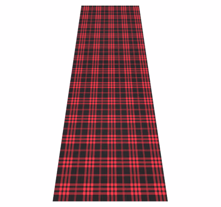 Jouluinen vinyylimatto tartan-kuvio jääkaappiin - Tenstickers