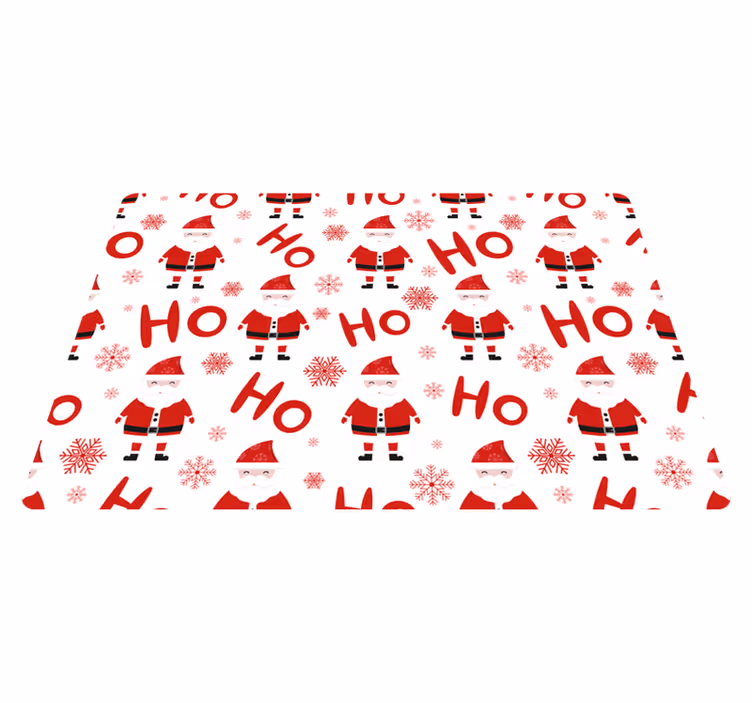 Jouluinen vinyylimatto joulupukki ja hohoho -kuvio - Tenstickers