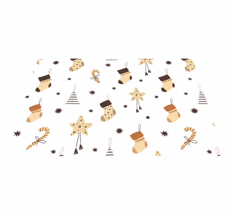 Jouluinen vinyylimatto kimaltava lahjakuvio - Tenstickers
