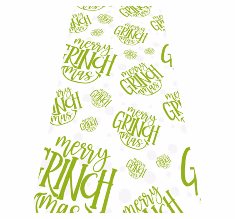 Iloinen grinch-joulusuunnittelu vinyylimatto - Tenstickers