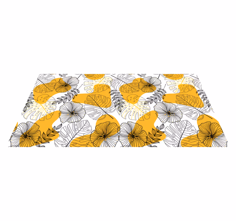 Kukkakuviollinen vinyylimatto - Tenstickers