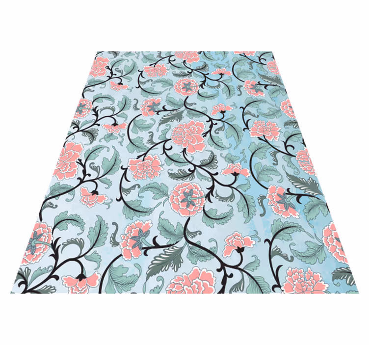 Kukka vinyylimatto japanilaisilla kukilla - Tenstickers
