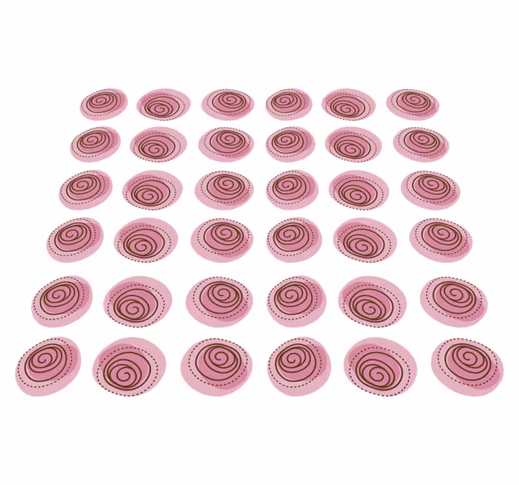 Vaaleanpunainen kukkakoriste vinyylimatto - Tenstickers