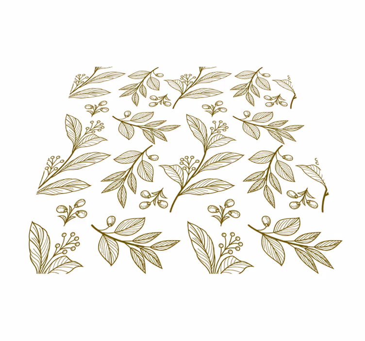 Kukka vinyylimatto kasvikuvioinen design - Tenstickers