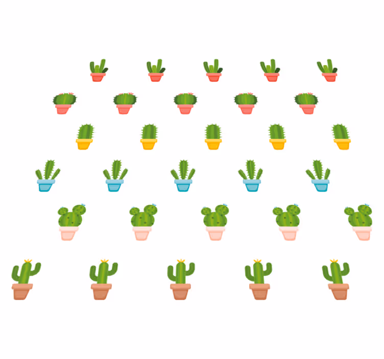 Kaktuskuvioinen vinyylimatto - Tenstickers
