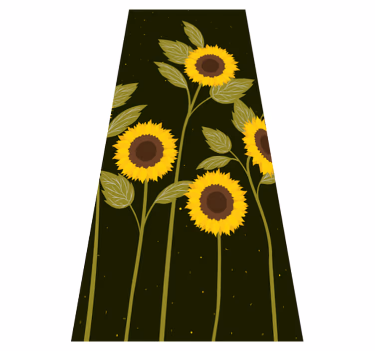 Auringonkenttä kukka vinyylimatto - Tenstickers