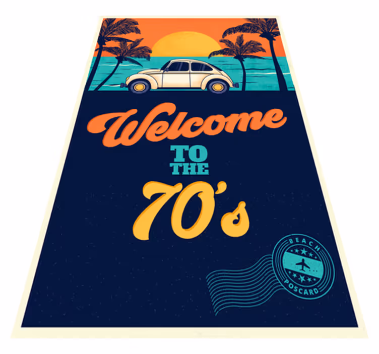 Tervetuloa 70-luvulle vintage vinyylimatto - Tenstickers