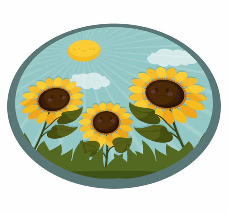 Kukkia auringossa vinyylimatto - Tenstickers