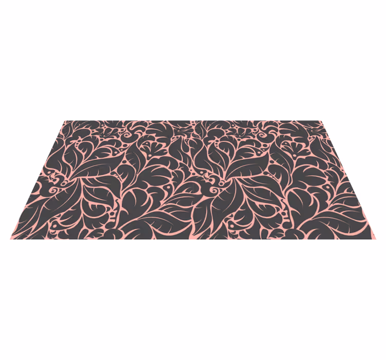 Kukkakuvioinen vintage-matto vinyylille - Tenstickers