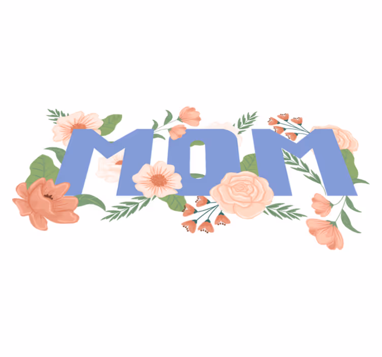 Kukka vinyylimatto äitienpäivän kukkakuviolla - Tenstickers