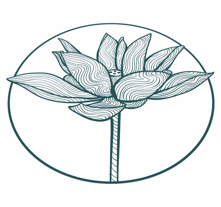 Lotuskukka vinyylimattoillustratio - Tenstickers