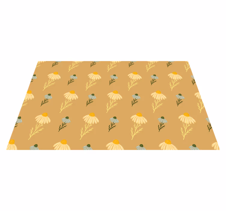 Luonnollinen kamomillakukkakuosi vinyylimatto - Tenstickers