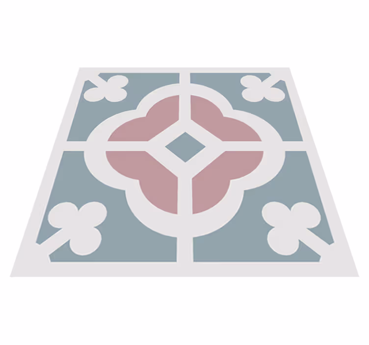 Keittiön vinyylimatto kukkakuviolla - Tenstickers