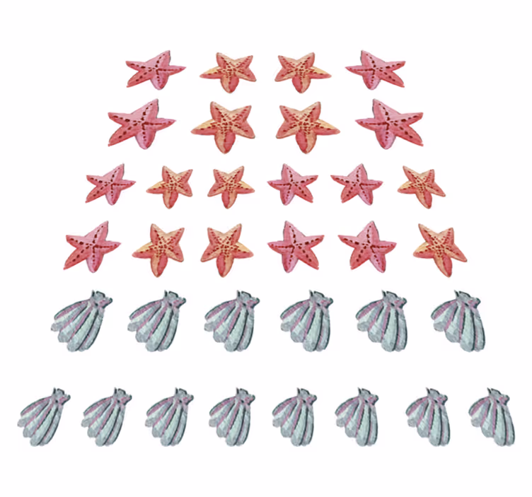 Kylpyhuoneen vinyylimatto meritähti - Tenstickers