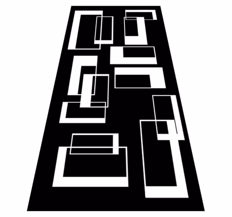 Kylpyhuoneen vinyylimatto minimalistiset suorakulmiot - Tenstickers
