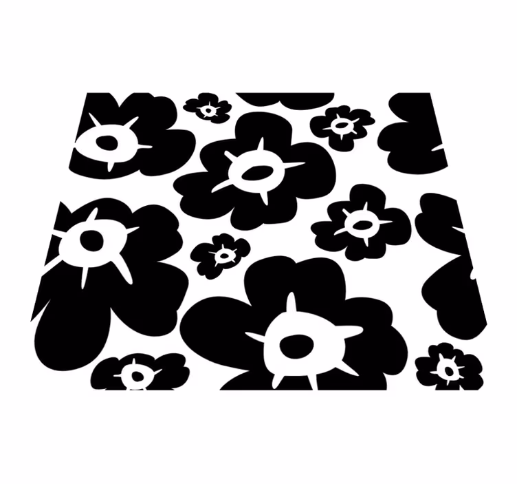 Musta unikkovinyylimatto makuuhuoneeseen - Tenstickers