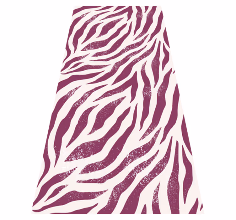 Purppura ja valkoinen seepra kuvio vinyylimatto - Tenstickers