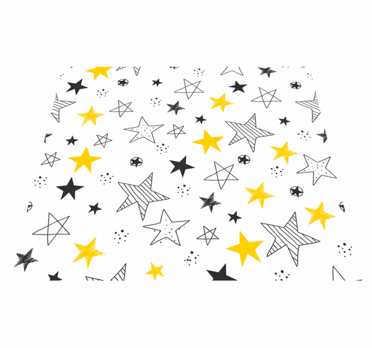 Tähti vinyylimatto rocknrollkuvio - Tenstickers