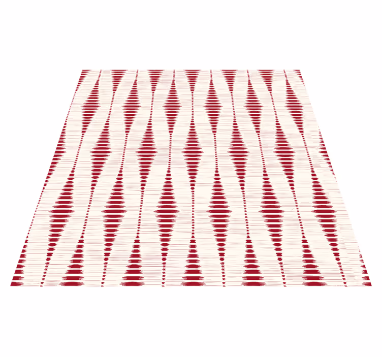 Punainen rabaul ikat geometrinen vinyylimatto - Tenstickers