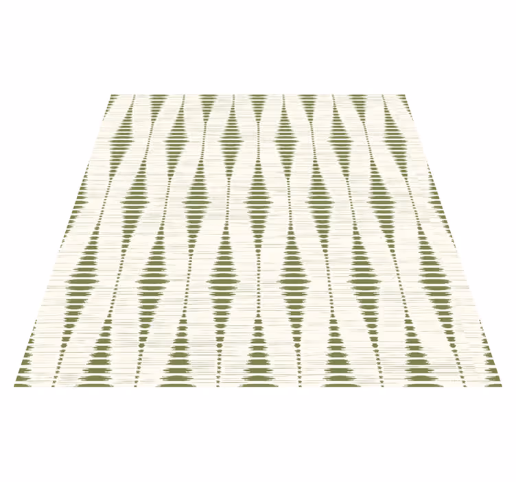 Sammalenvihreä rabaul ikat geometrinen vinyylimatto - Tenstickers