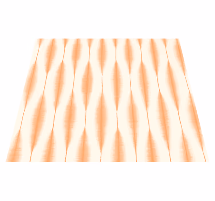 Ikat kasuri oranssi geometrinen vinyylimatto - Tenstickers