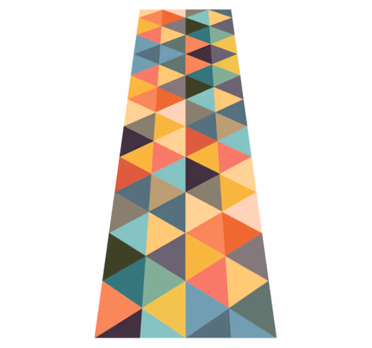Moniväriset geometriset kuviot vinyylimatto - Tenstickers