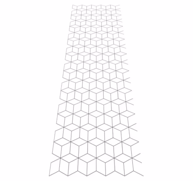 Geometrinen kuutioiden kuvio vinyylimatto - Tenstickers