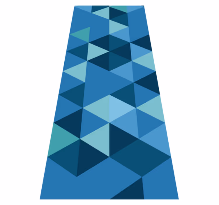 Geometriset neliöt sininen vinyylimatto - Tenstickers