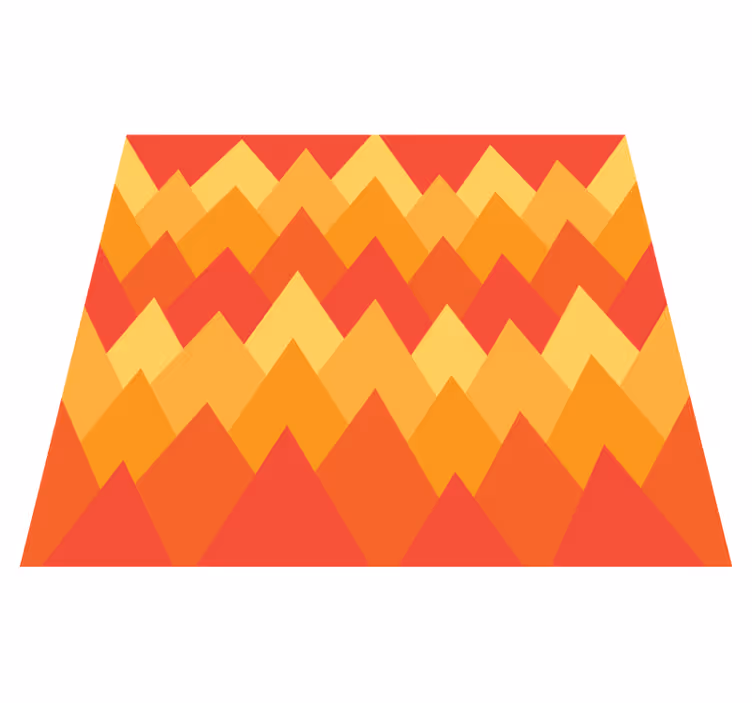 Geometrinen abstrakti vuoristomaisema vinyylimatto - Tenstickers