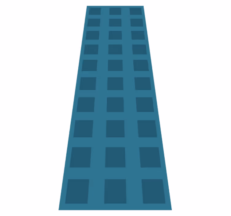 Sininen neliökuvioinen geometrinen vinyylimatto - Tenstickers