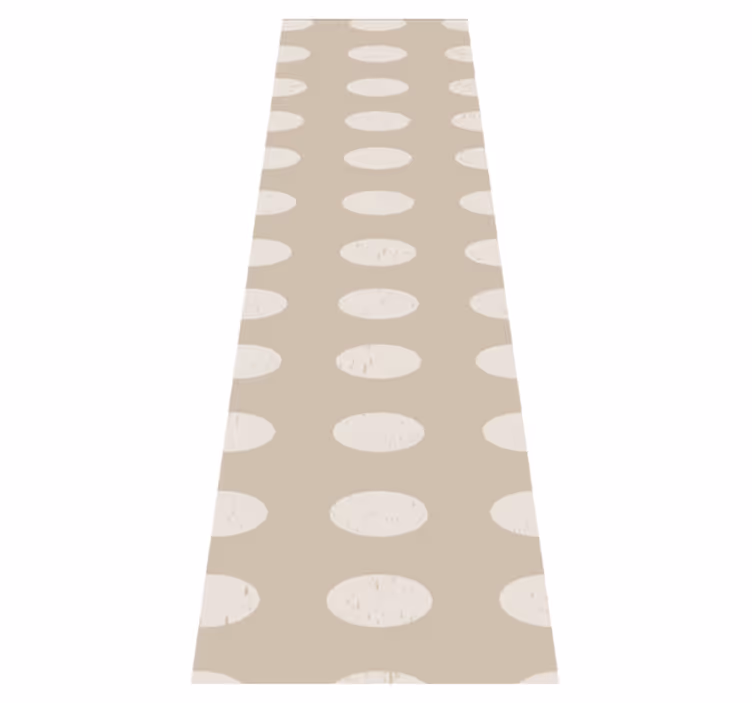 Geometrinen valkoinen ympyräkuvio vinyylimatto - Tenstickers