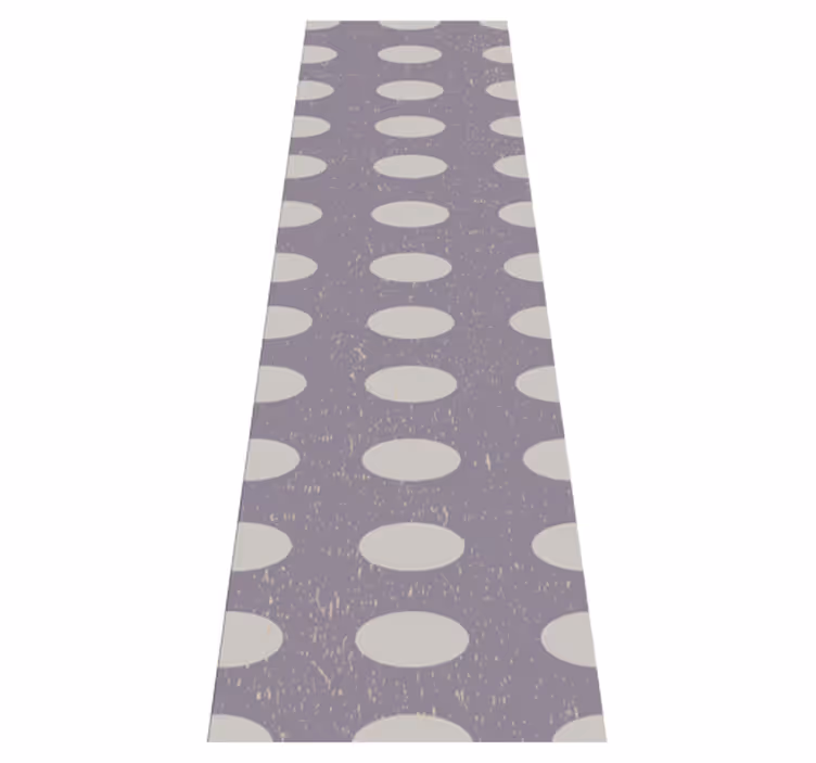 Geometrinen harmaa ja violetti ympyrämatto - Tenstickers