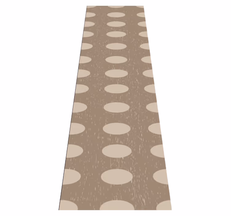 Geometrinen ruskea ympyräkuvio vinyylimatto - Tenstickers