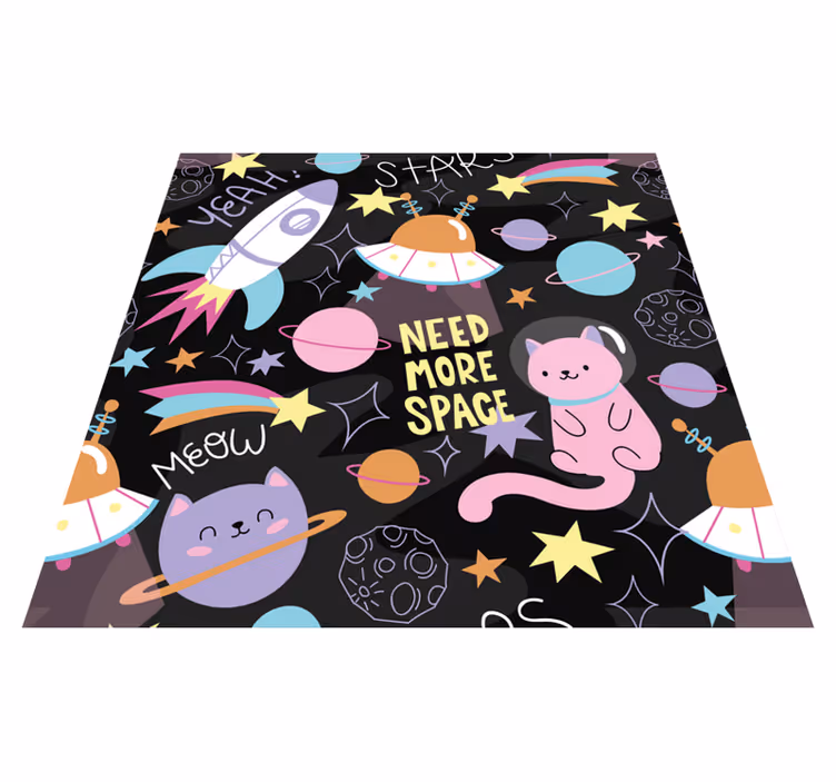 Kissat avaruudessa vinyylimatto - Tenstickers