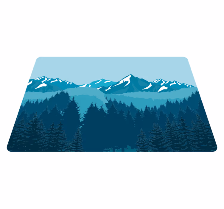 Täydellinen sinivihreä maisema vinyylimatto - Tenstickers