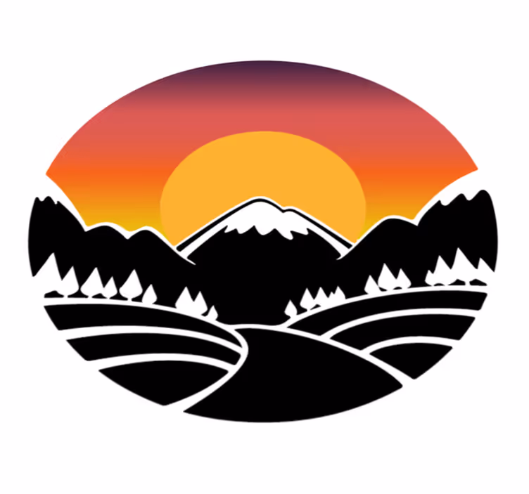 Vuori ja metsä luonto vinyylimatto - Tenstickers