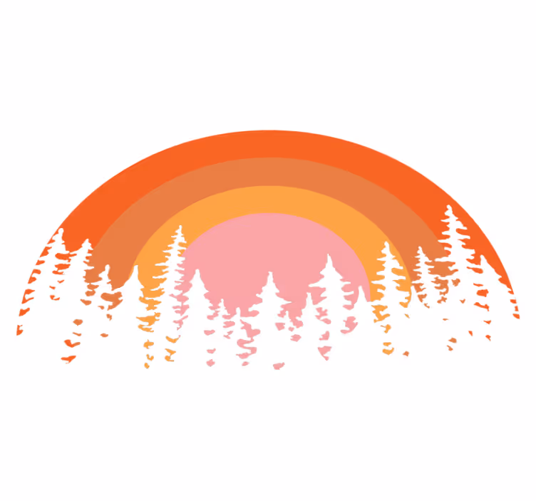 Vintage aurinko luonto vinyylimatto - Tenstickers