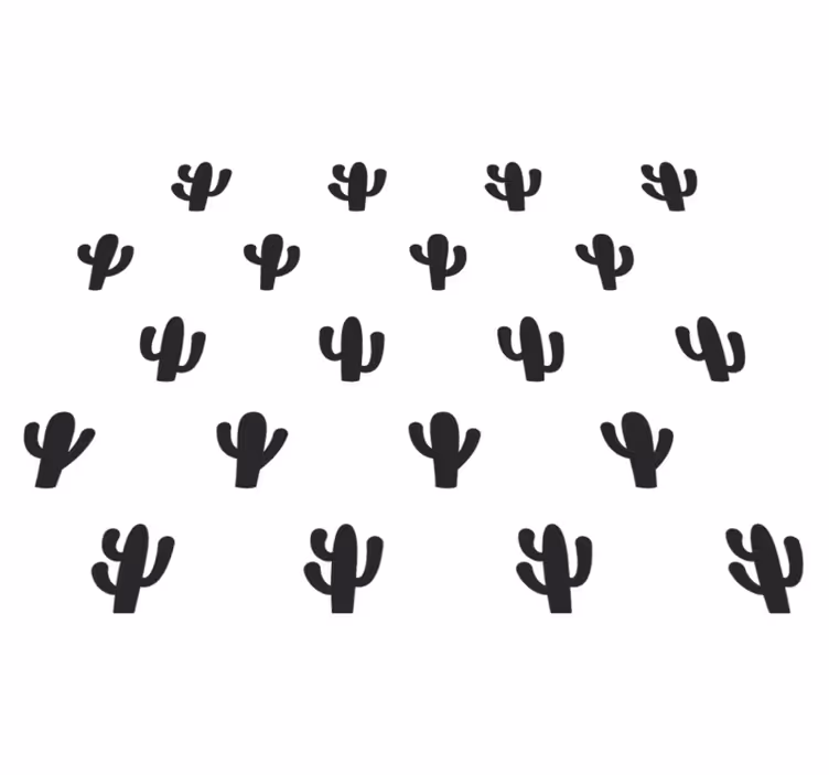 Kaktuskuvioinen luonto vinyylimatto - Tenstickers