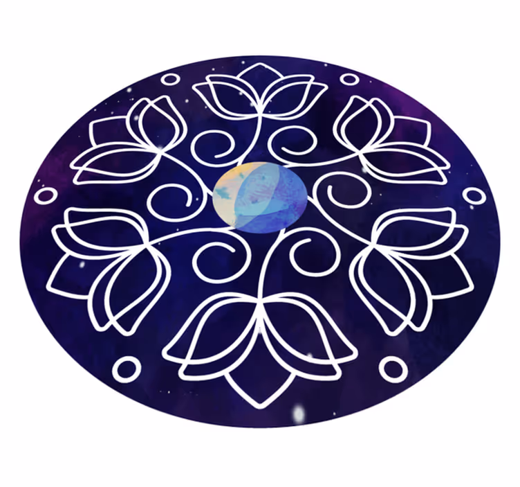 Lotuskuvioinen luonto vinyylimatto - Tenstickers