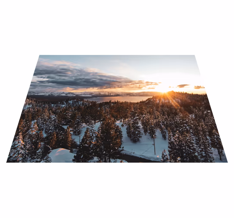 Vihreä metsämaisema luonto vinyylimatto - Tenstickers