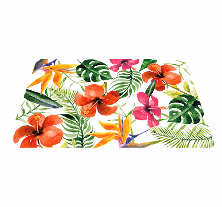 Kukka vinyylimatto monstera tarra - Tenstickers