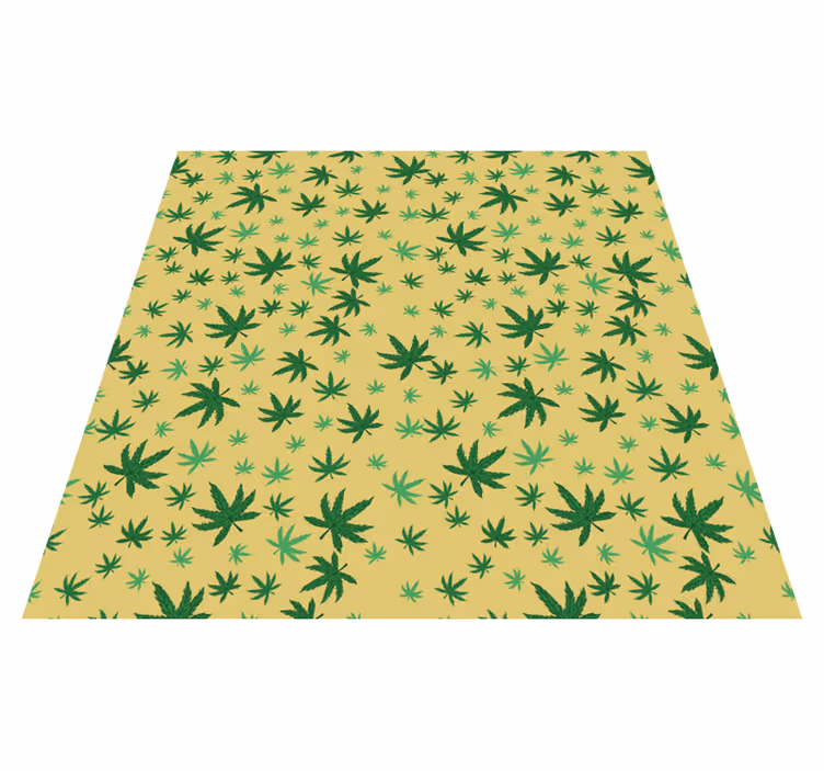 Kukka vinyylimatto saumaton kannabiksen kuvio - Tenstickers