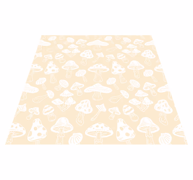 Beige sienten kuviot kukka vinyylimatto - Tenstickers