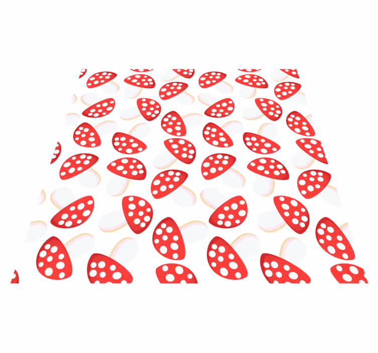 Klassiset sienet valkoisella taustalla vinyylimatto - Tenstickers