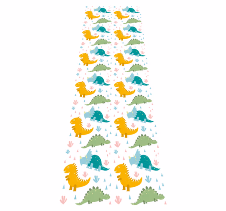 Vinyylimatto makuuhuoneeseen ihanilla dinosauruksilla - Tenstickers