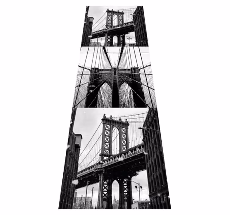Vinyylimatto makuuhuoneeseen brooklynin silta-kollaasi - Tenstickers
